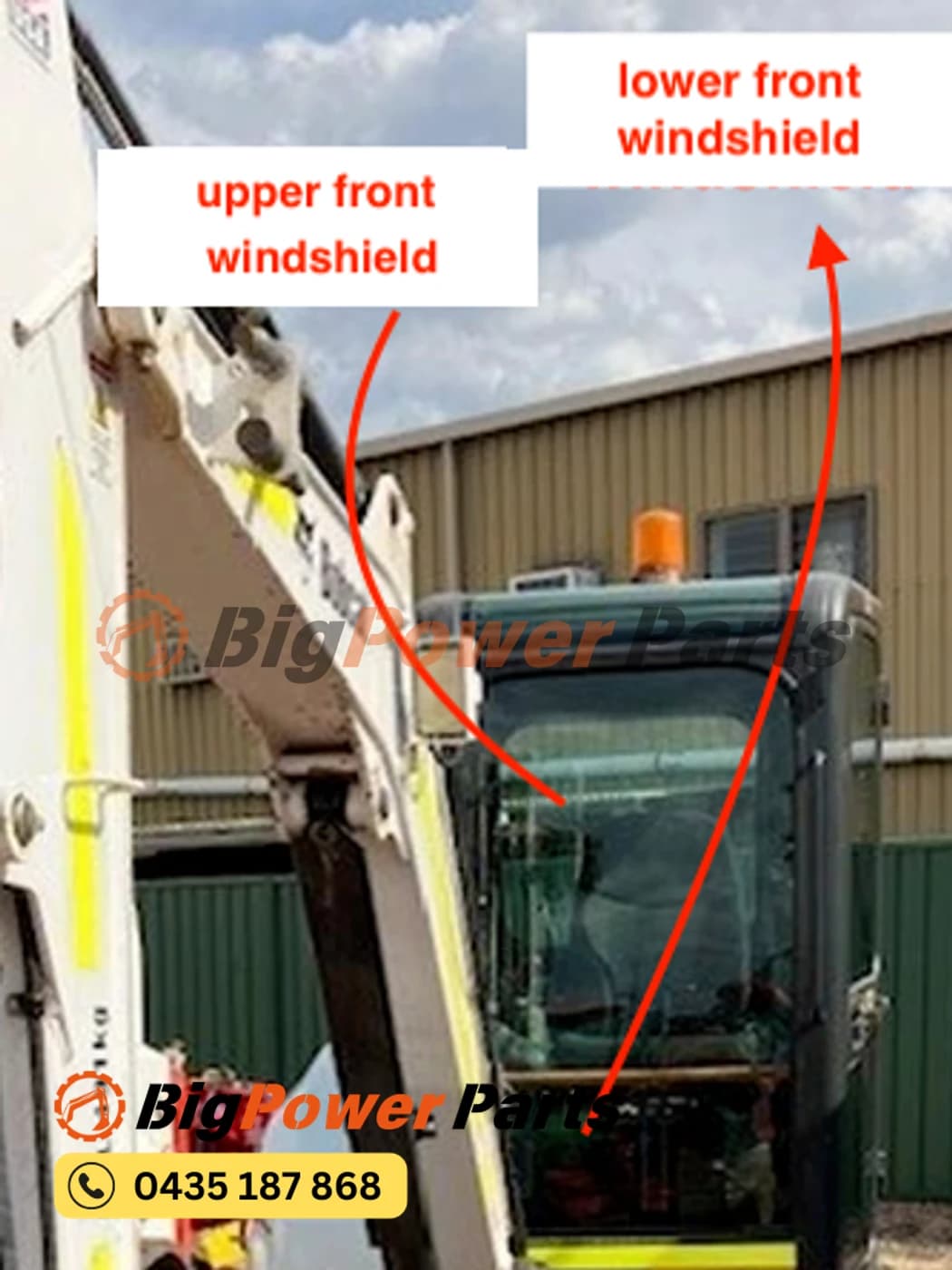 Bobcat E35 E50 Excavator Glass