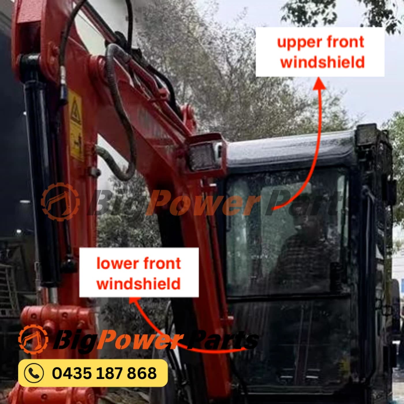 Hitachi ZX33U ZX35 ZX38U Excavator Glass
