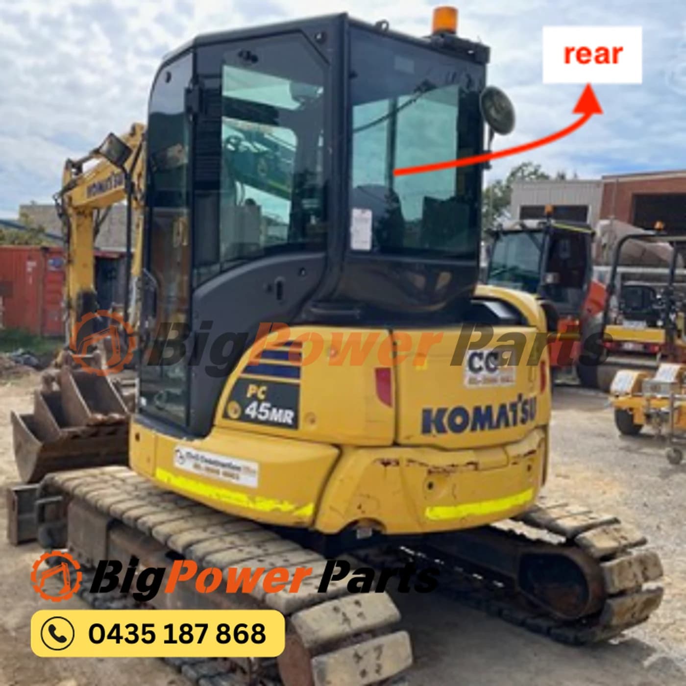 Komatsu PC30MR PC45MR PC55MR-5 Excavator Glass