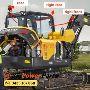 Volvo EC60 EC55 Excavator Cabin Glass