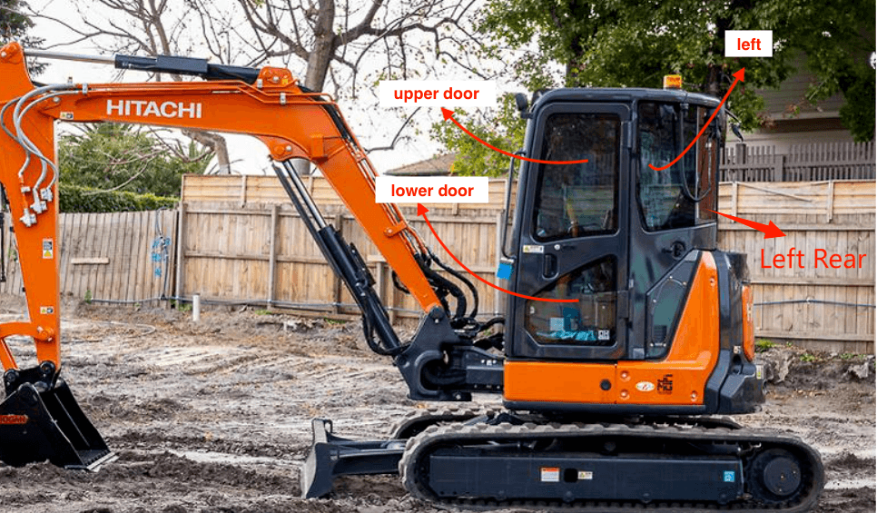 Hitachi ZX55U ZX48U Excavator Cabin Glass image 3