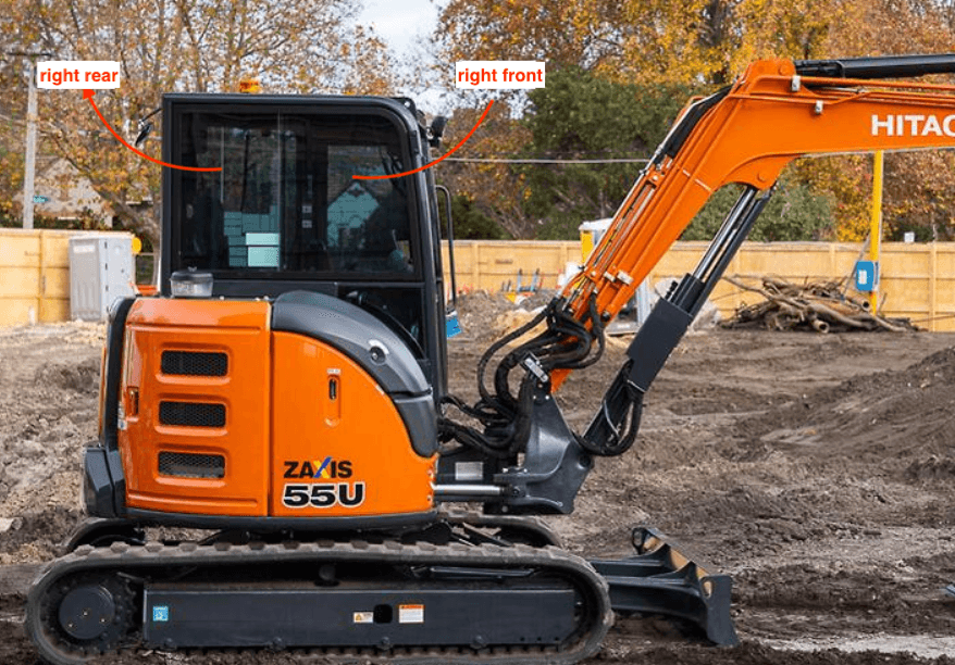 Hitachi ZX55U ZX48U Excavator Cabin Glass image 4
