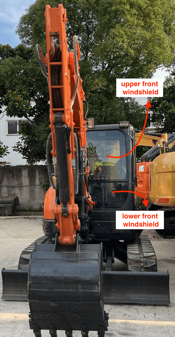 Kubota KX121-3 KX161-3 Excavator Cabin Glass