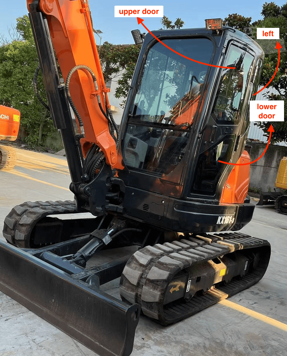 Kubota KX121-3 KX161-3 Excavator Cabin Glass image 2