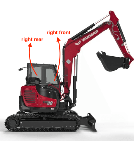 Yanmar VIO80 SV100 Excavator Cabin Glass image 4